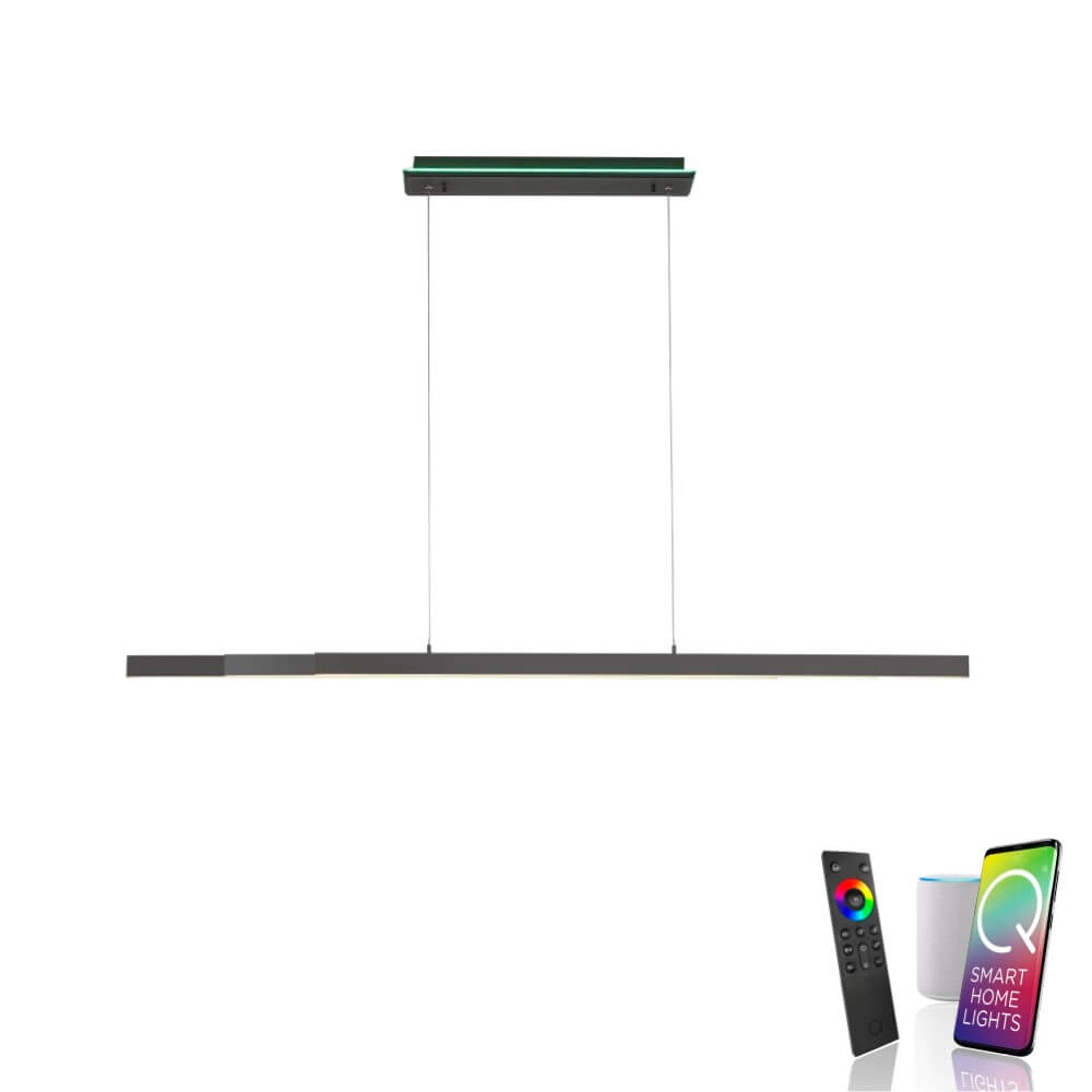 Lampe suspendue moderne Q-Arian anthracite Paul Neuhaus 4012248359846