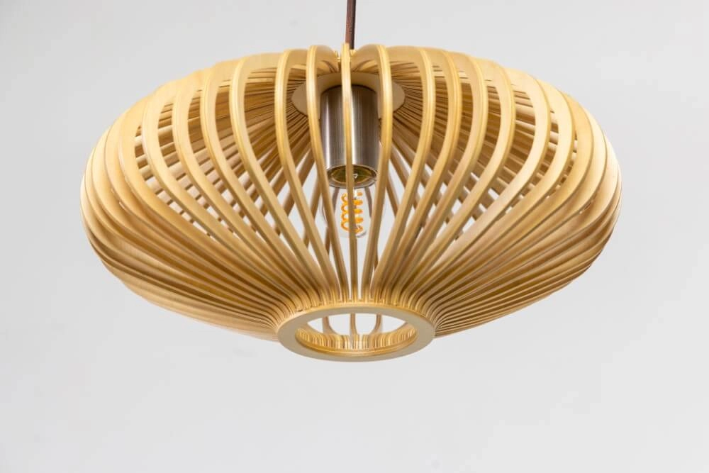 Lampe suspendue en bois Tess Ø 25cm à plat ETH 8720195305361