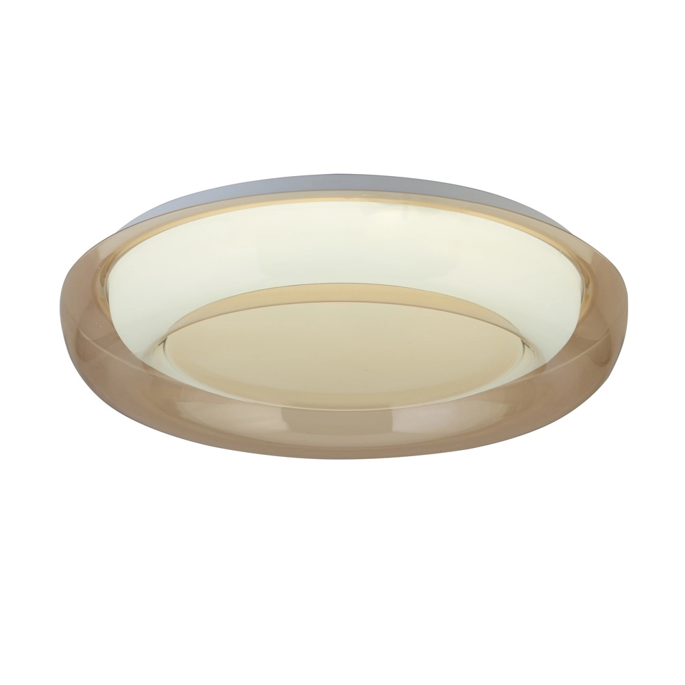 Conception des plafonniers Jude blanc avec verre ambré Ø 40 cm