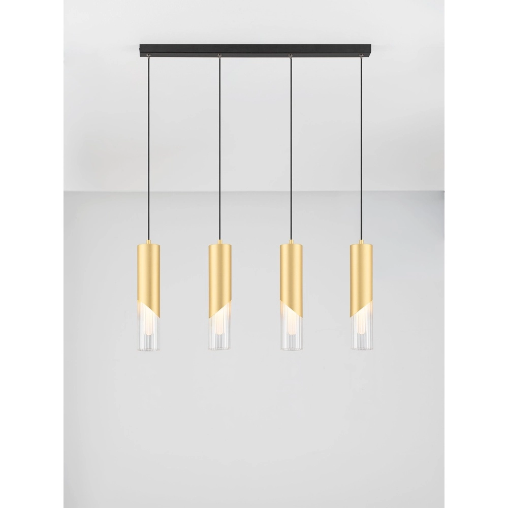 Lampe pendante de conception Modesto Or 4 lumières Lyora 5212063501461