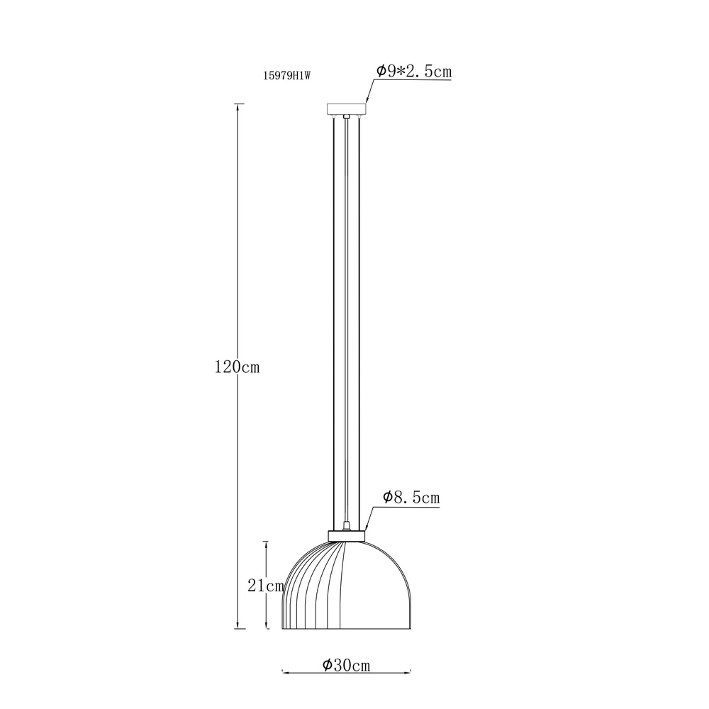 Lampe suspendue Swanson blanc Ø 30cm Globo 9007371589999