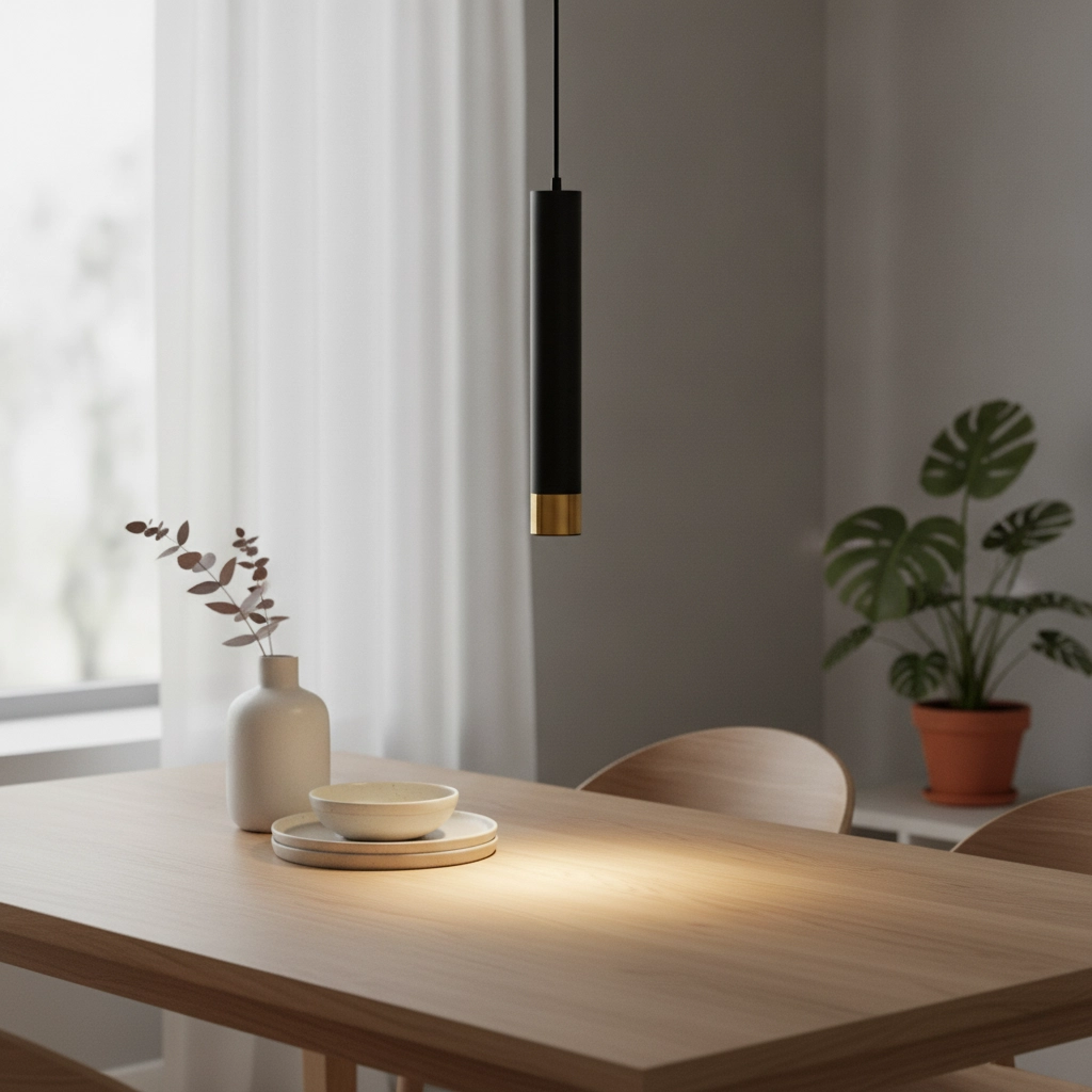 Suspension design Picto 40cm noir avec or