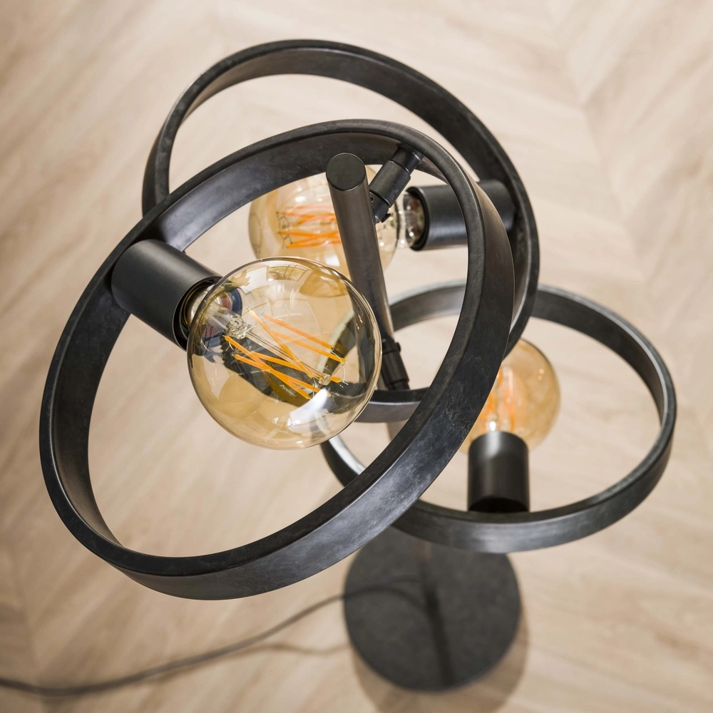 Lampe sur pied Rings Hover 155 cm de haut - charbon de bois Lyora 8716803513310