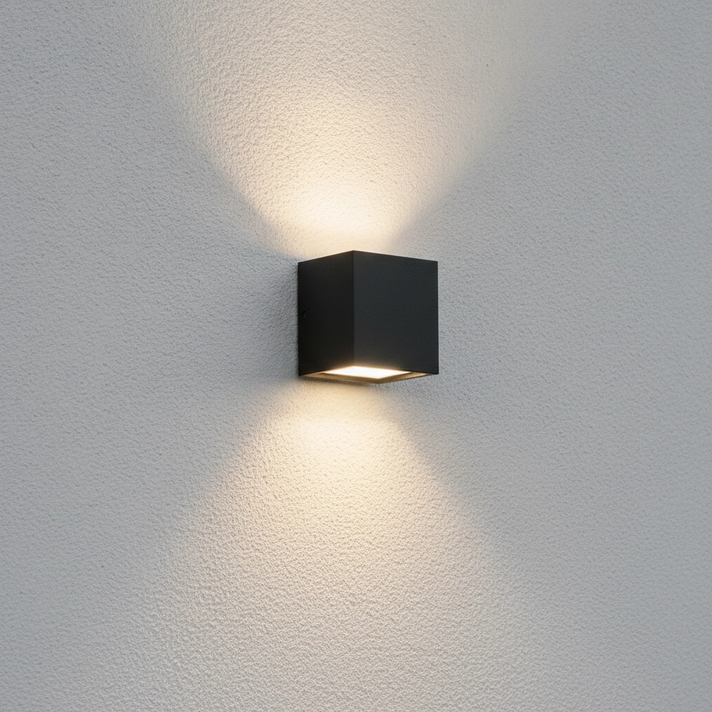 Luminaire encastré carré Iko Simple, Noir