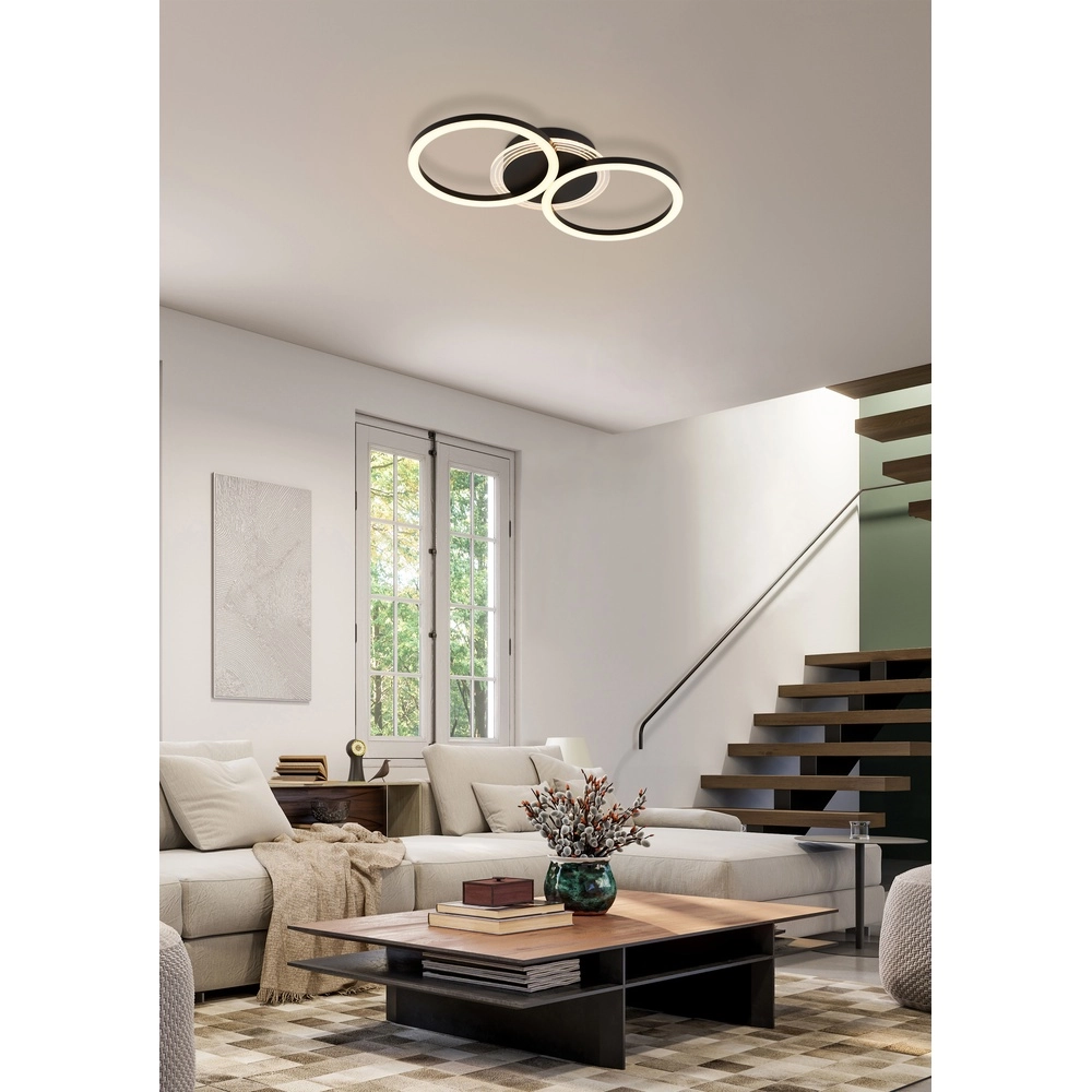 Plafonnier Contour noir Searchlight 5053423298764