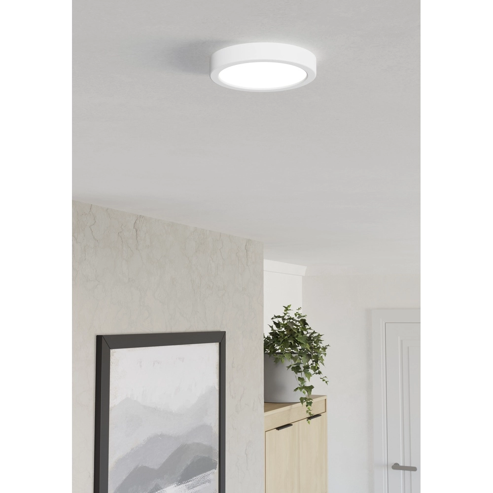 Lumière LED de plafond Fueva 6 rond - blanc - Ø 16,6 cm Eglo 9008606330140
