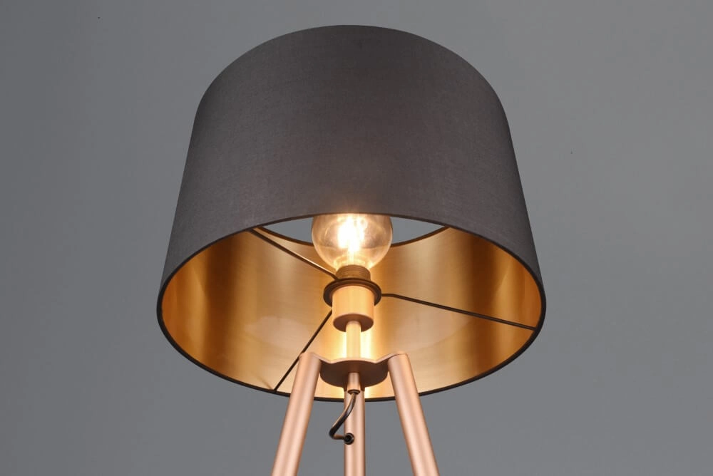 Lampadaire sur pied Colette noir avec de l'or Trio 4017807574555