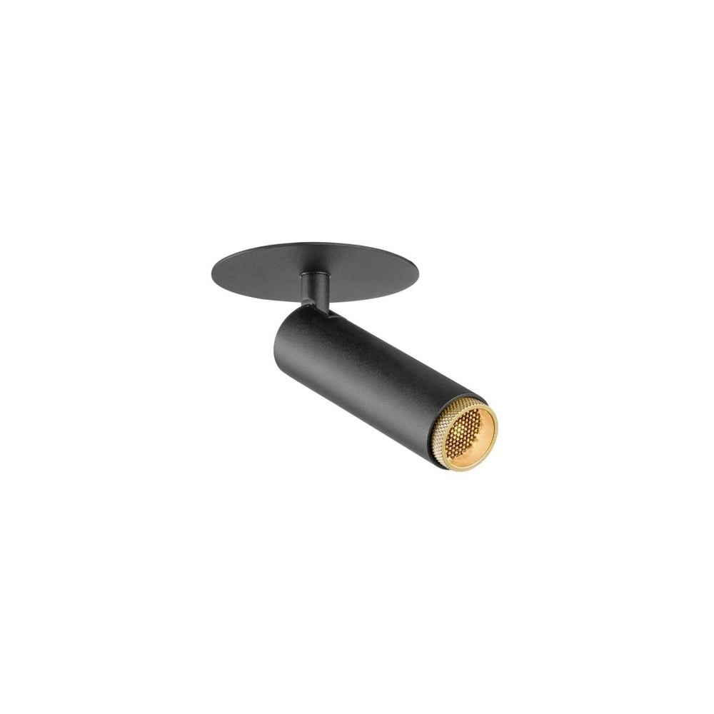 Spot encastré Grip! S noir avec or 2700K Spot encastré Grip! S noir avec or 2700K