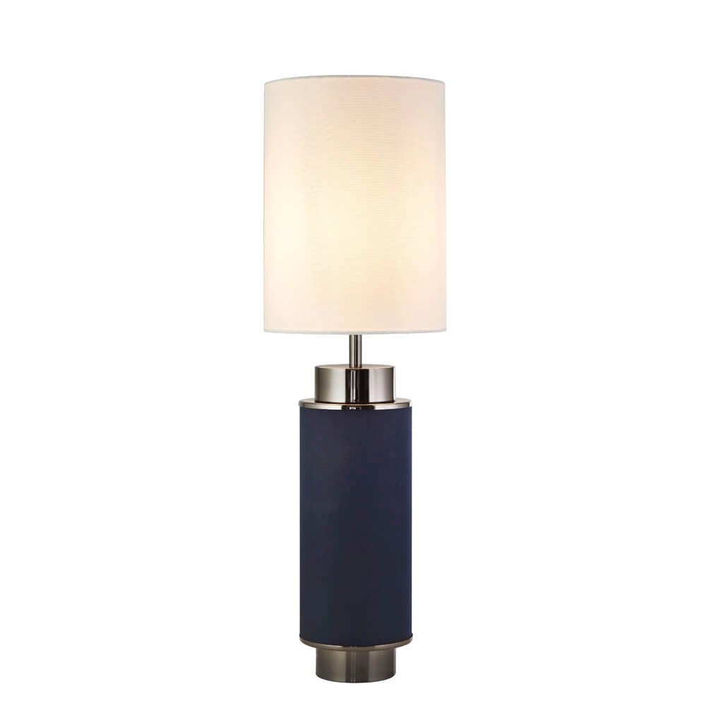 Lampe de table Flask 72cm nickel avec bleu vintage