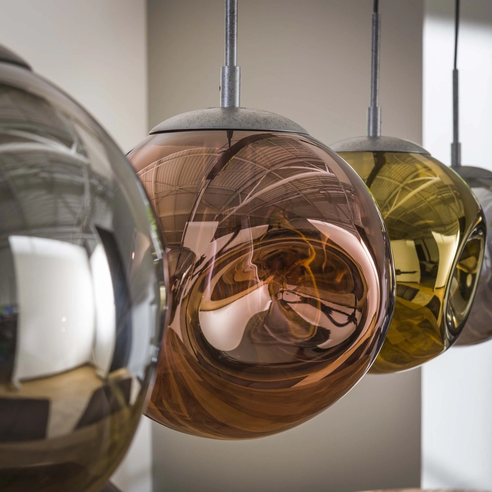 Lampe suspendue en verre Stellar 4 lumières - Ø 25cm Lyora 8716803511668
