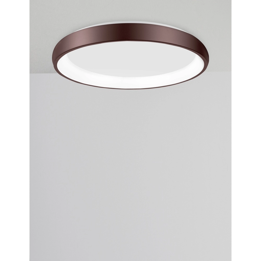 Plafonnier Albi marron café Ø 61cm Lyora 5212017414878