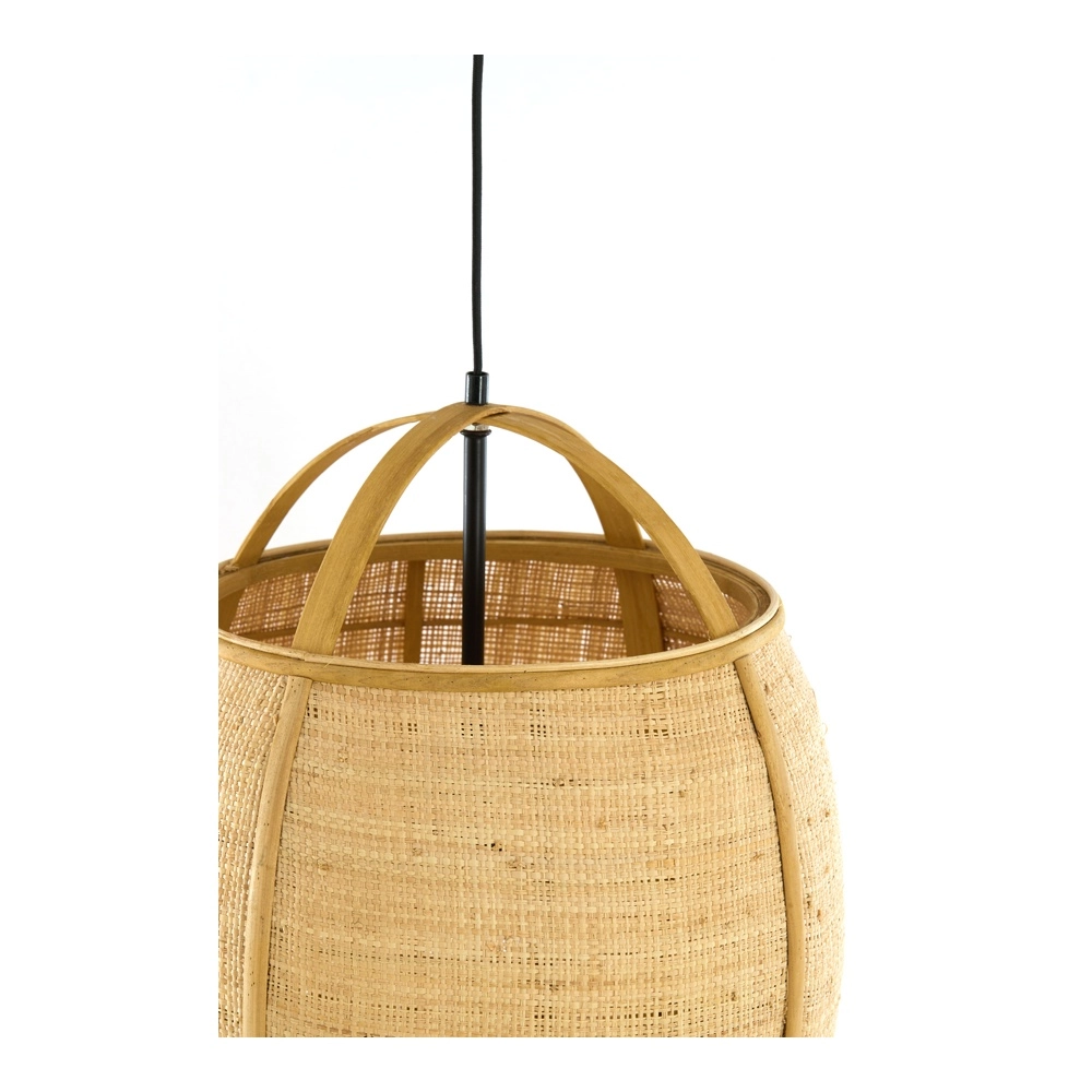 Lampe pendante de campagne Bozona brun clair Ø 38,5 cm Light & Living 8717807843960
