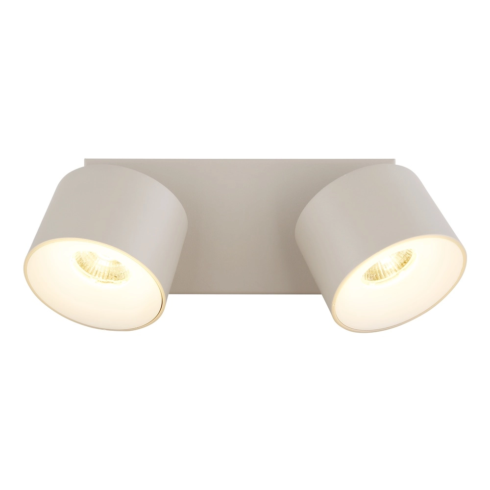 Spot de plafond à 2 lumières Rae brun sable Globo 9007371578863