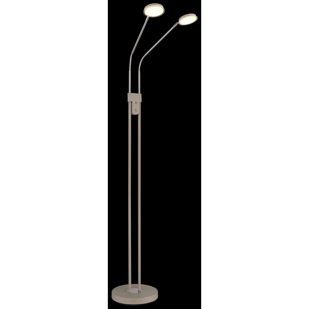 Lampe de lecture à deux lumières Silvio brun sable Globo 9007371584048