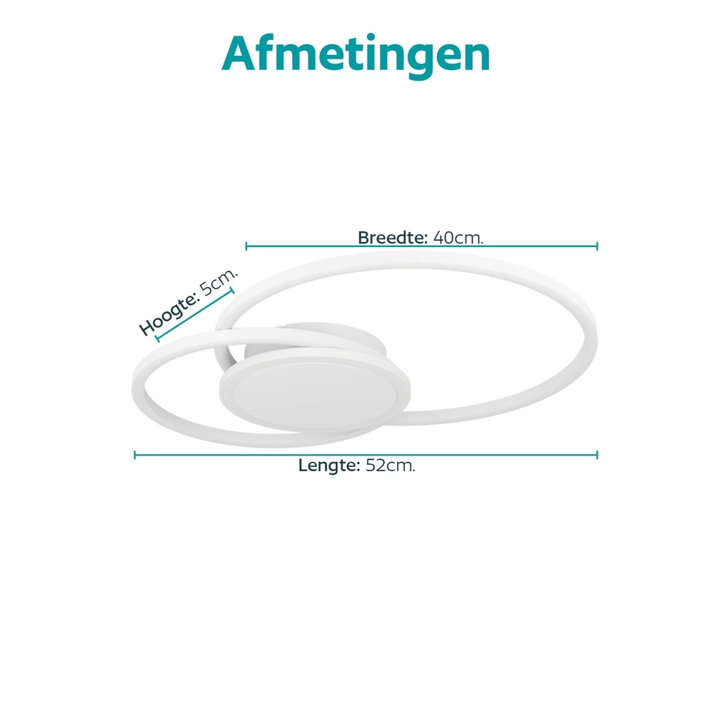 Lampe de plafond à design Amandolo 2 Blanc Eglo 9008606391486