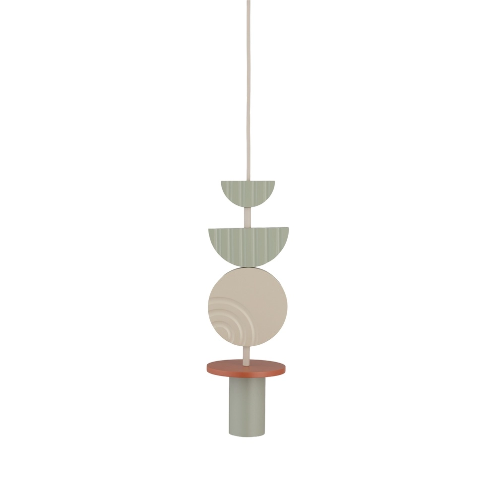 Lampe pendante unique Drops Color Vert sauge Lyora 5903139111935