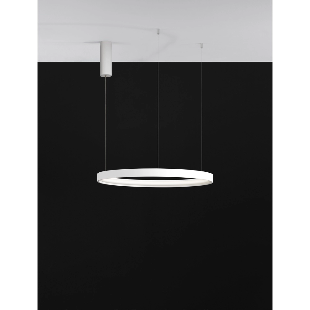 Suspension ronde Perrine blanc Ø 60cm Lyora 5212017438423