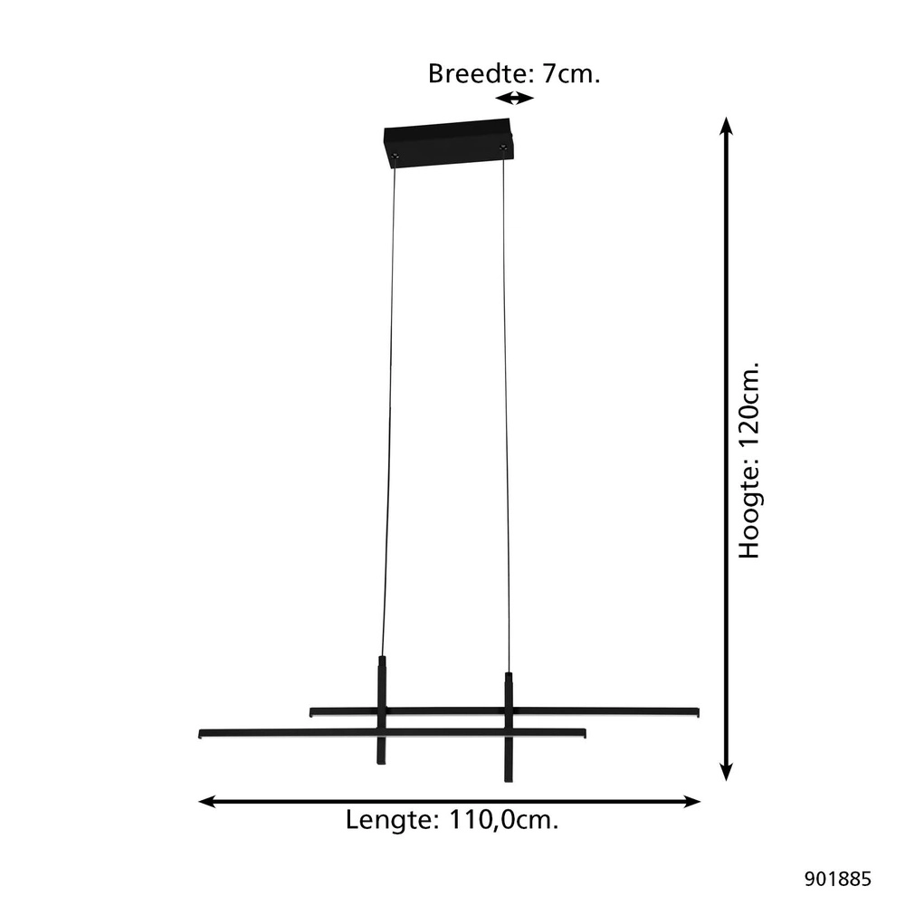 Suspension design Trepiliano noir Eglo 9008606356652