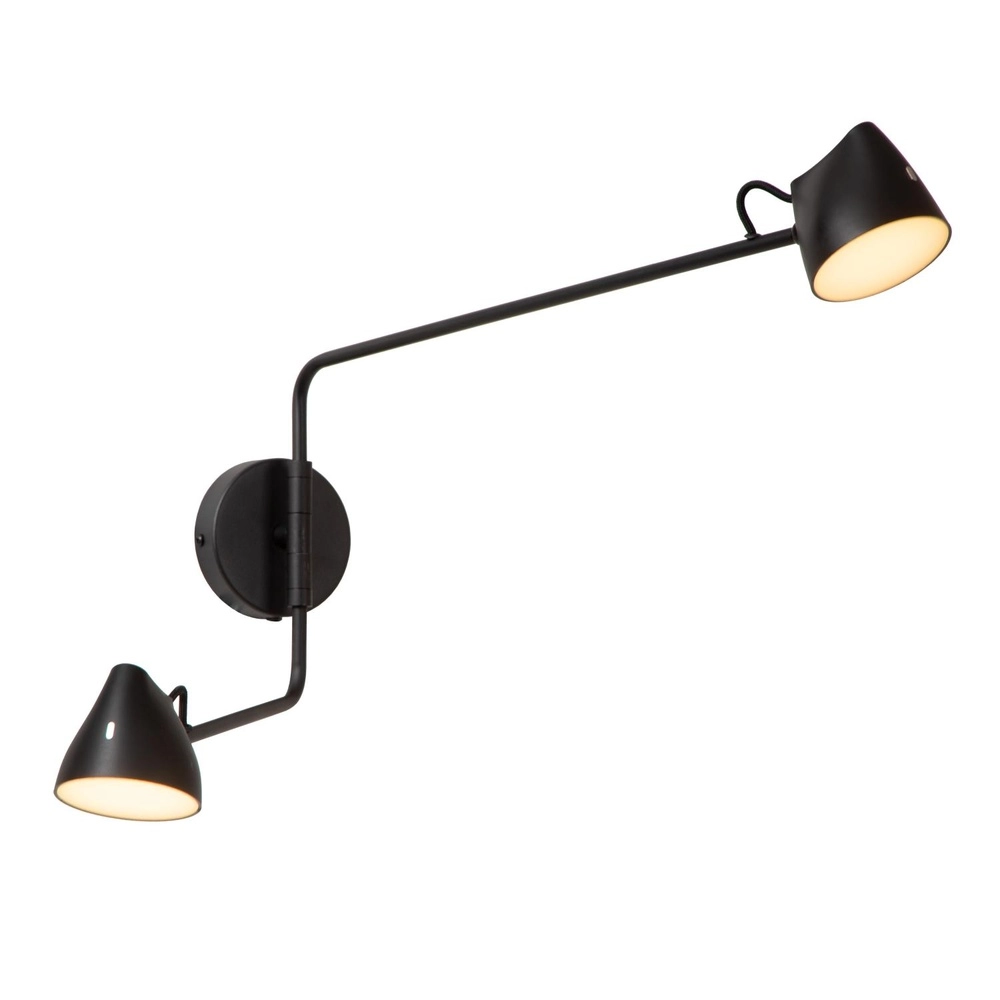 Lampe murale Milne Double noir Lucide 5411212421104