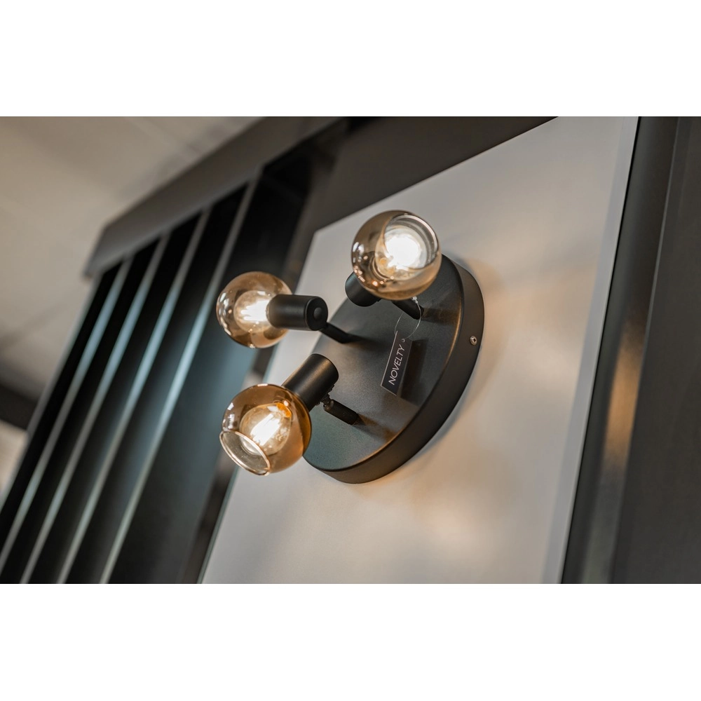 Lampe de plafond Castellazo 3 lumières noires Ø 25cm Eglo 9008606392100