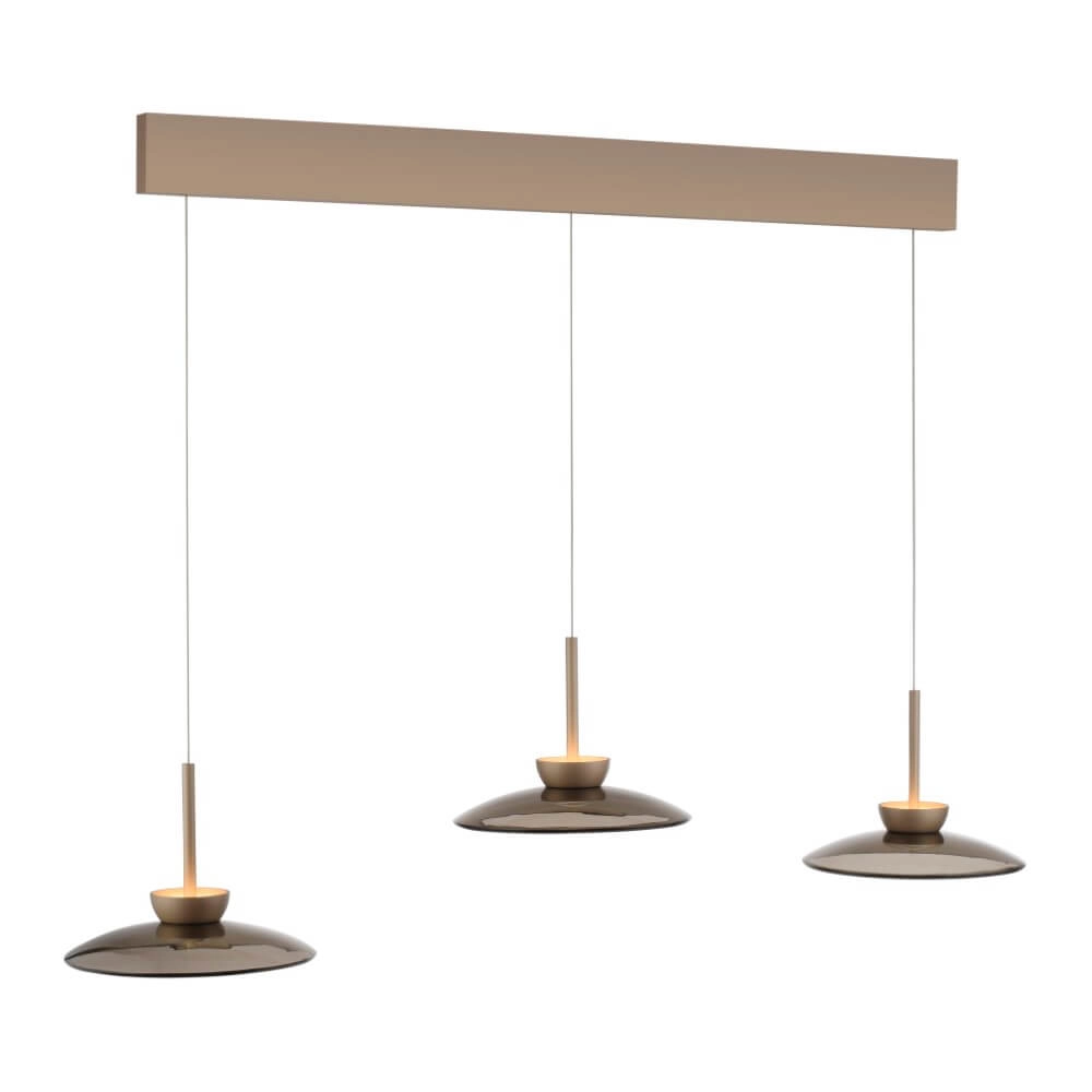 Lampe suspendue 3 lumières Pure Moon bronze Paul Neuhaus 4012248383940
