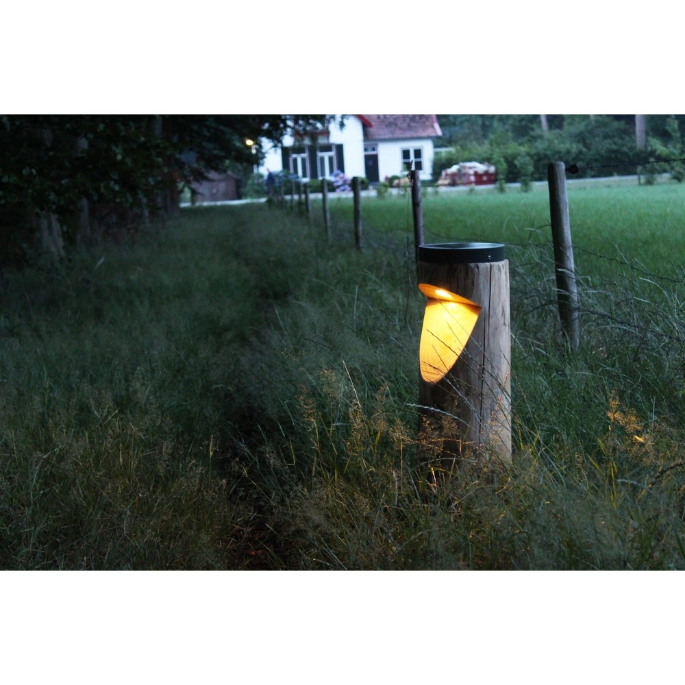 Éclairage solaire en bois Bosco Solar Châtaignier - 65 cm - 2700 000 km Timberlab 8716803513747