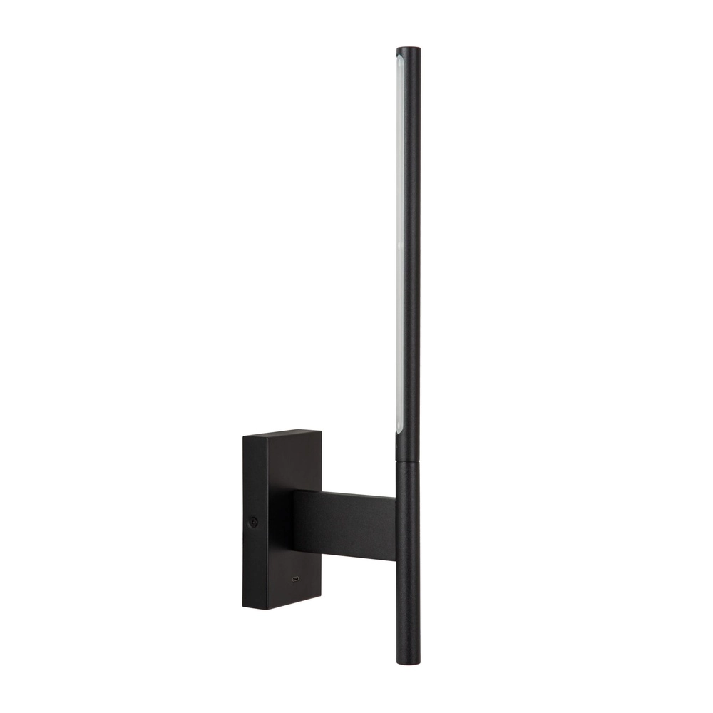 Lampe murale de conception Finan avec point de charge USB noir
