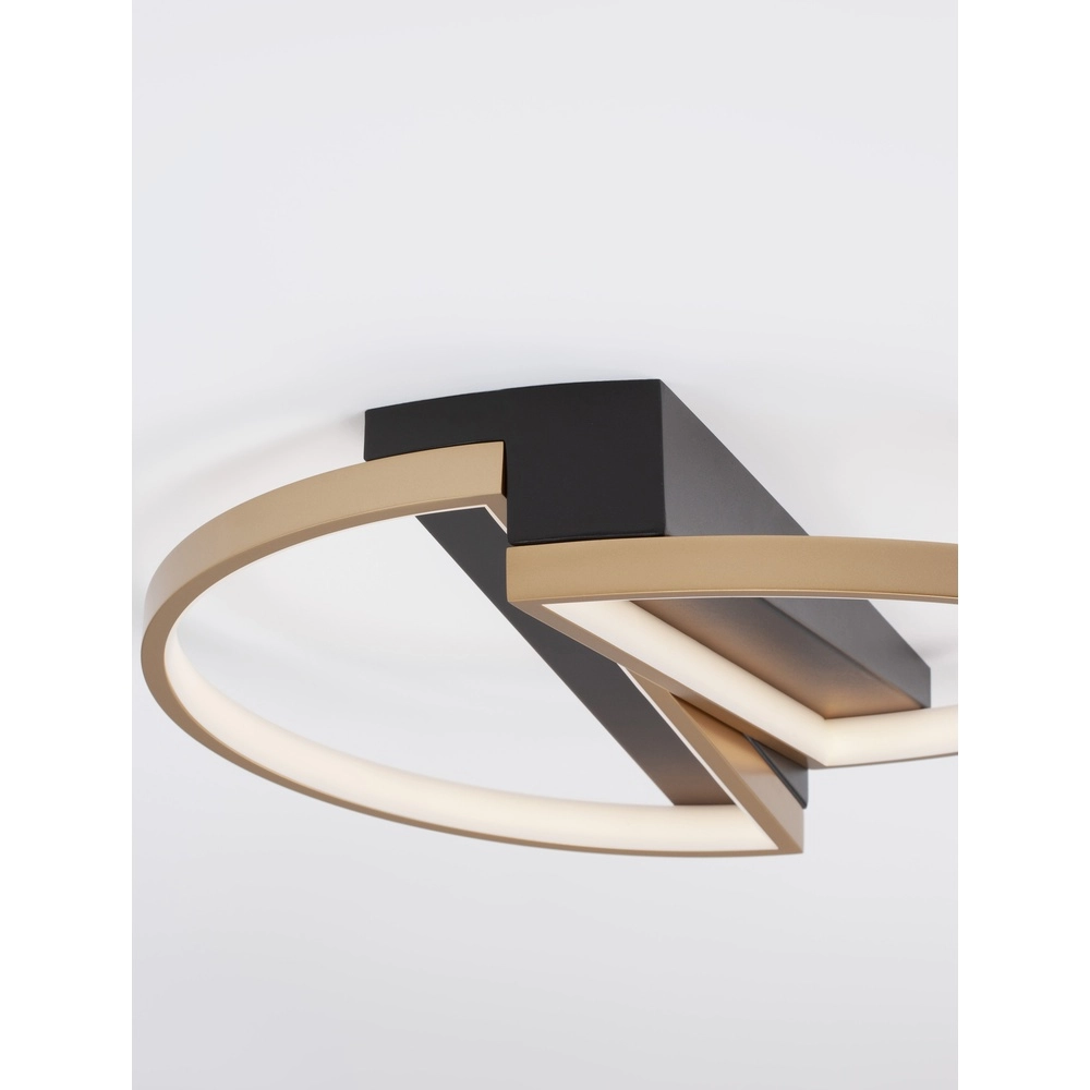 Plafonnier design Elize noir avec or Ø 43,2cm Lyora 5212017433152