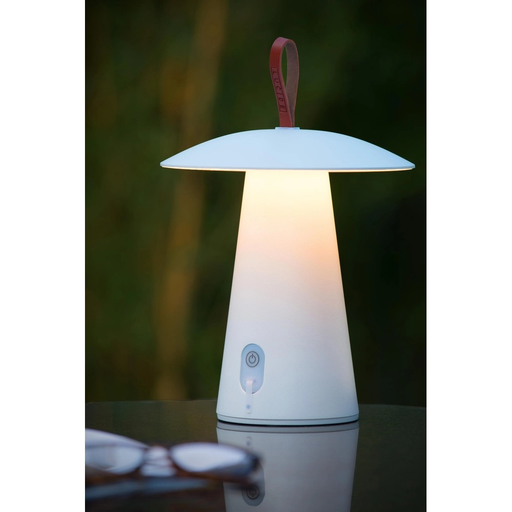 Lampe de table blanche La Donna Rechargeable Lucide 5411212271778
