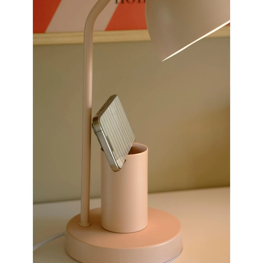 Lampe de bureau rose Devone avec porte-plume Nordlux 5704924024566
