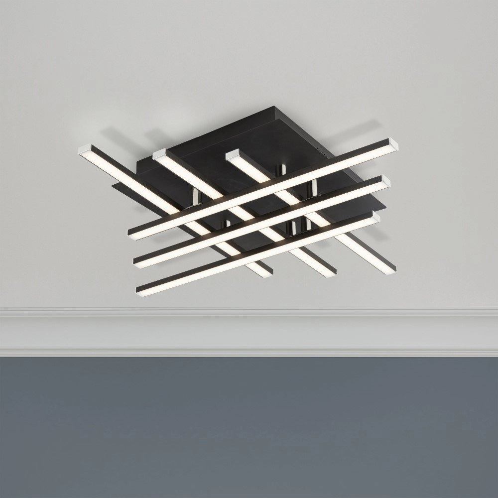 Plafonnier LED Matrix 6 lumières noir Searchlight 5053423155401