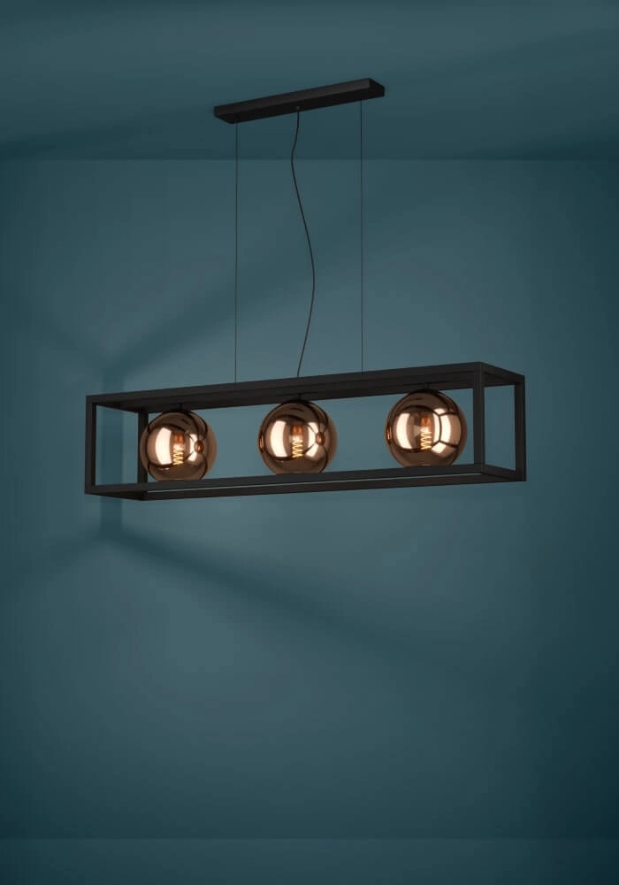 Lampe suspendue pour salle à manger Cordoba avec verre en cuivre rouge Stars of Light 9008606221448