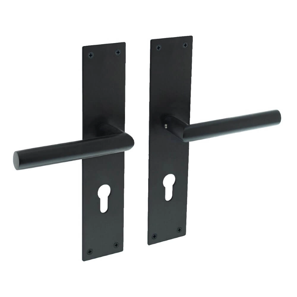 Poignée de porte étanche Jura Trou de cylindre 72mm noir