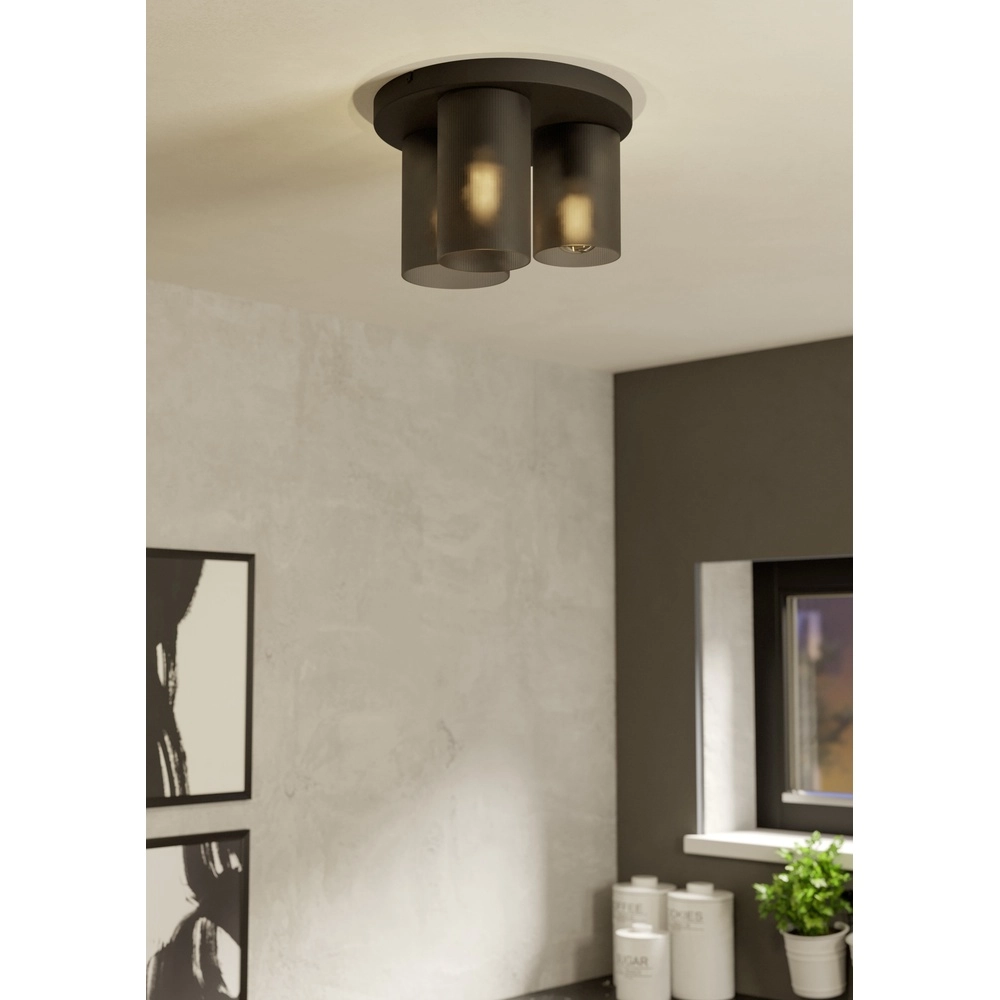 Lampe de plafond Colomera Fumer du verre dépoli Eglo 9008606307135