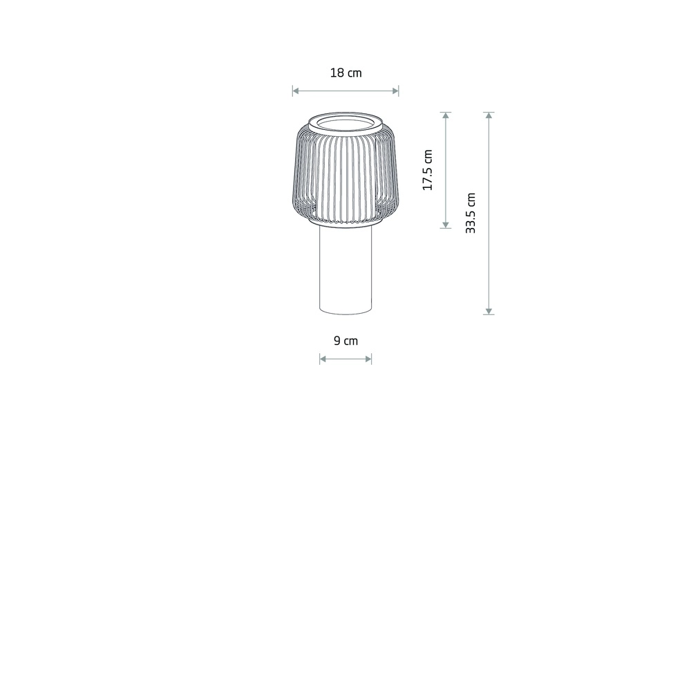 Lampe de table Nome Ø gris umbra de 18 cm Lyora 5903139122535