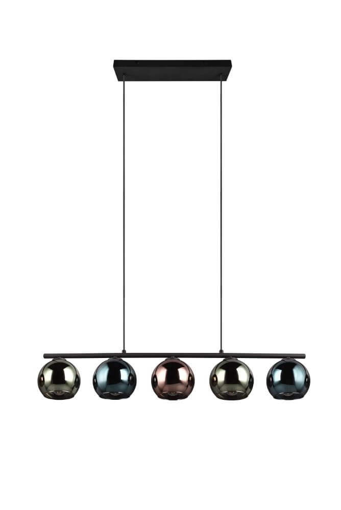 Lampe suspendue design Sheldon noir avec verre fumé Trio 4017807585254
