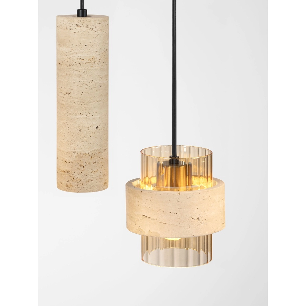 Lampe suspendue à 7 lampes Melony Brun sable moderne Lyora 5212063501263