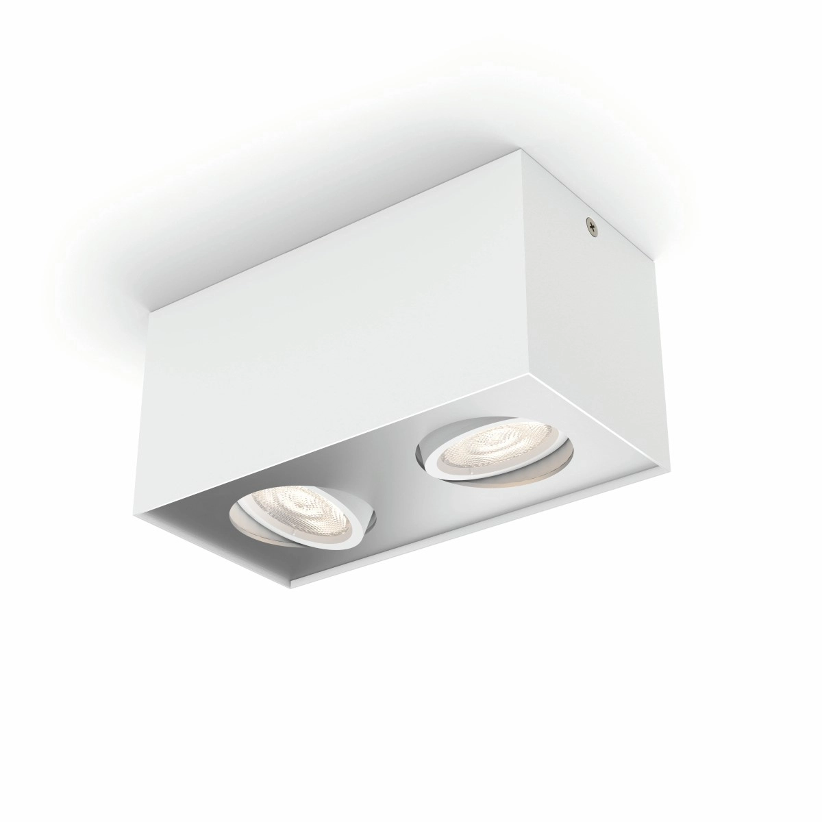 Lampe Box 2 lumières blanc
