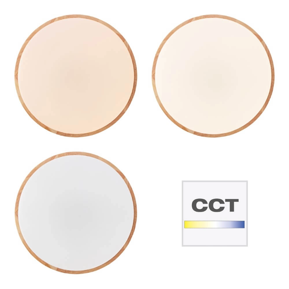 Plafonnier en bois Slimline Ø 50 cm Brilliant 4004353426582