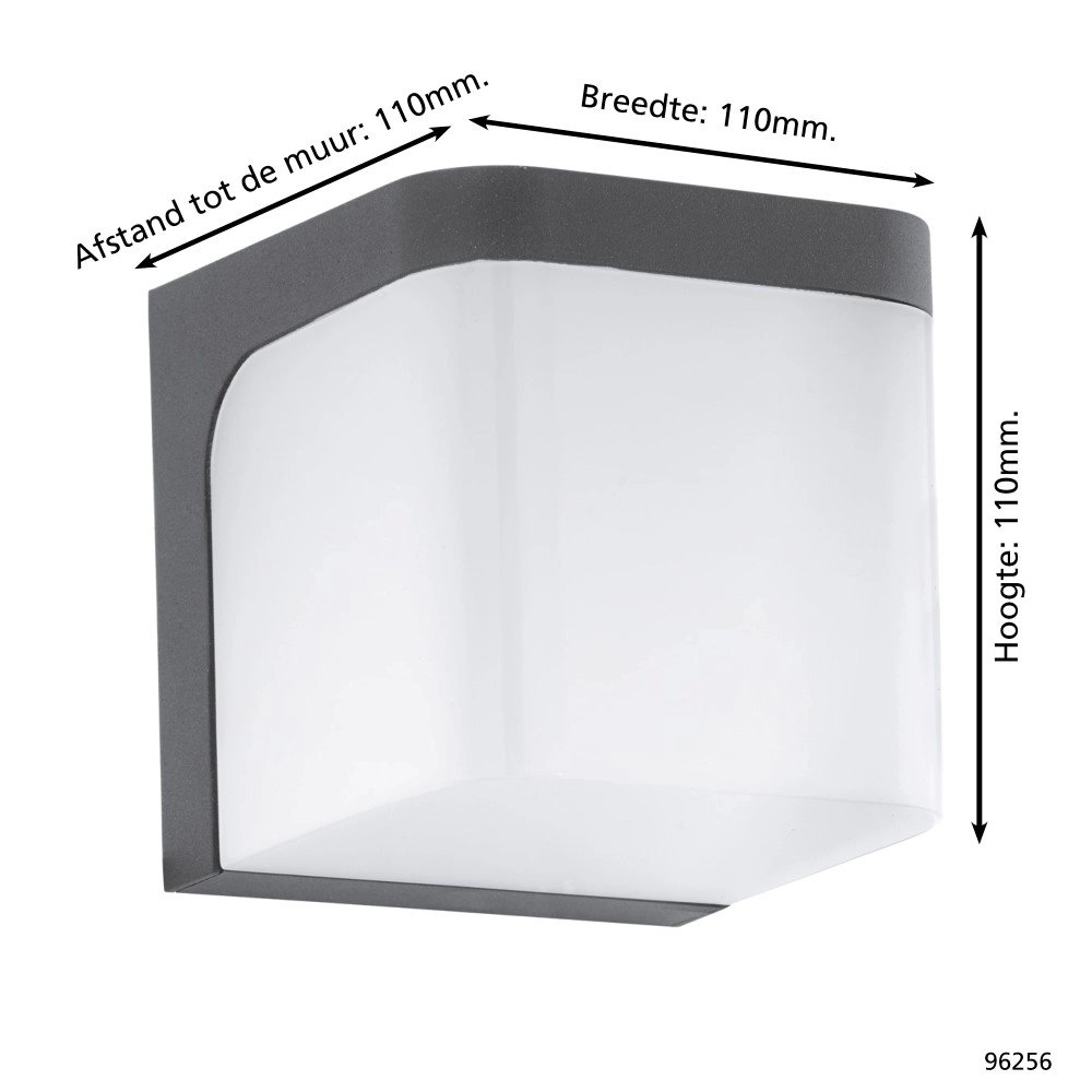 LED Lampe d'extérieur Jorba noir avec du blanc Eglo 9002759962562