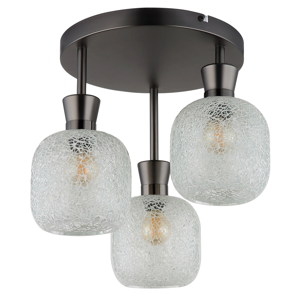 Lampe de plafond à 3 lumières Brokana Bronze à fusil Globo 9007371572465