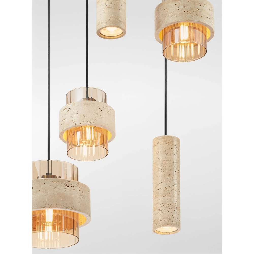 Lampe pendante moderne Melony brun sable Lyora 5212063501256