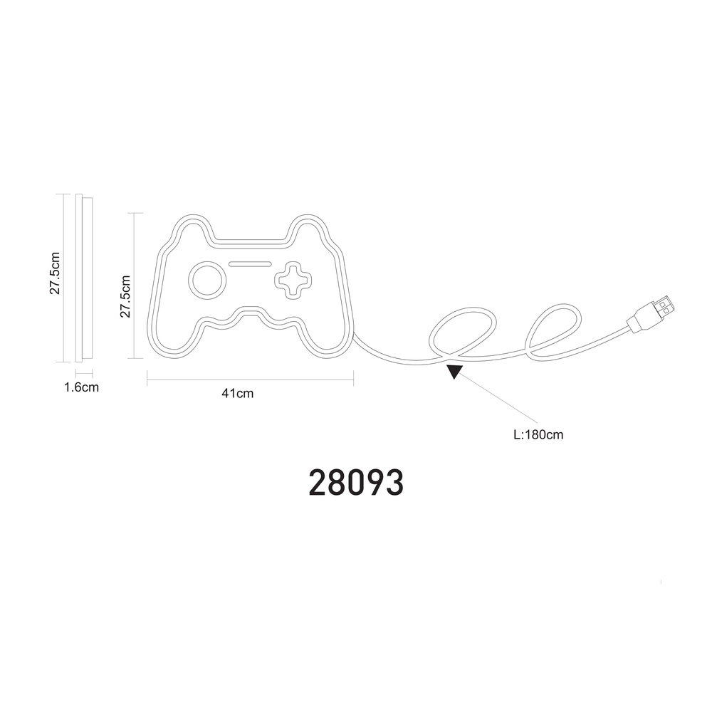 Lampe murale Gamejoy néon Globo 9007371586127