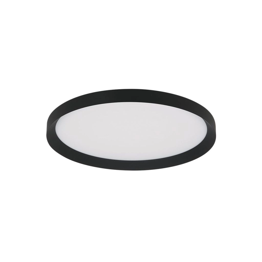 Éclairage de plafond moderne Flady noir Ø30cm Steinhauer 8712746181012