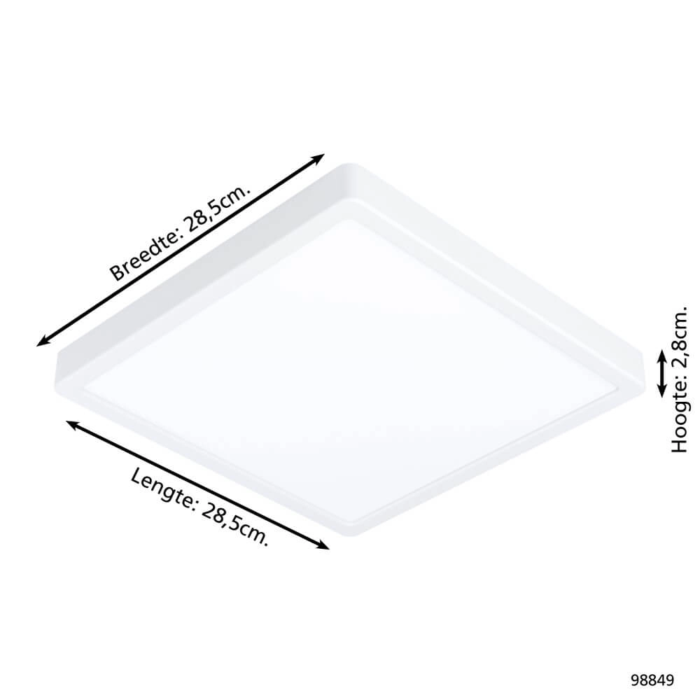 Plafonnier Zigbee Fueva-Z 28,5x28,5cm blanc Eglo 9002759988494