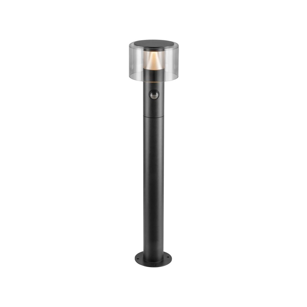 Lampe de jardin Taha 70cm noir avec capteur