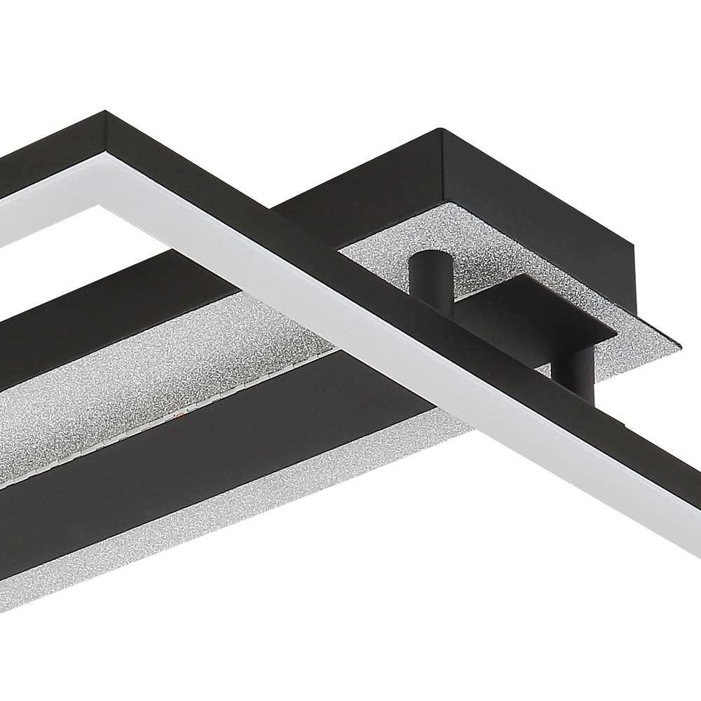 Lampe de plafond carrée Estrada Noir Globo 9007371586714