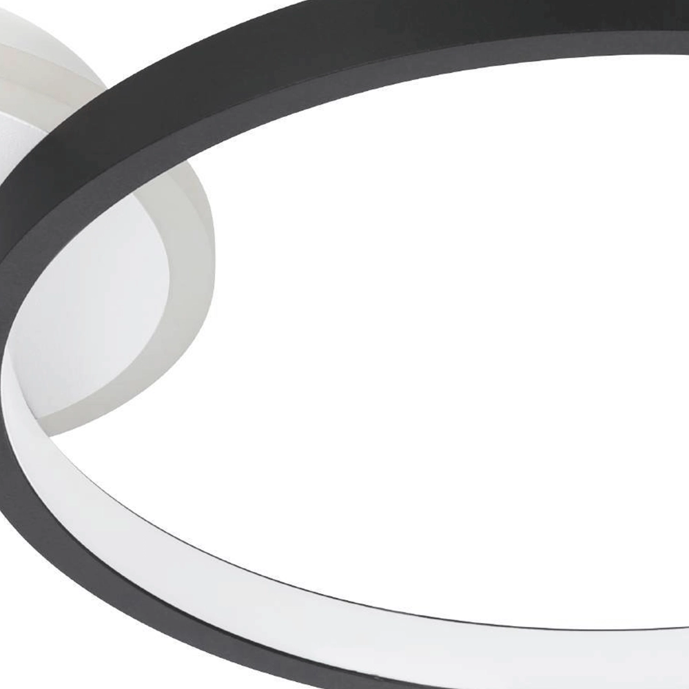 Plafonnier LED orientable Gafares rond - noir Eglo 9008606241002