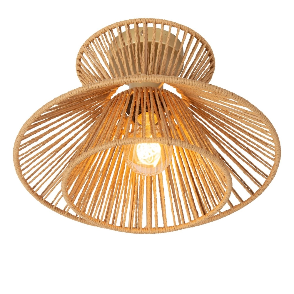 Lampe de plafond Tasman Rotin Ø 32cm Lucide 5411212105974