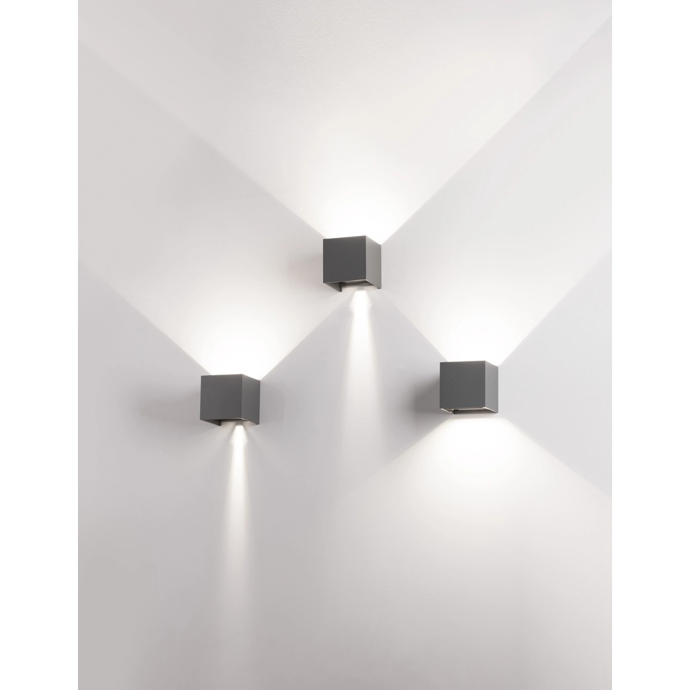 Spot carré en saillie Como gris Lyora 5212017412942